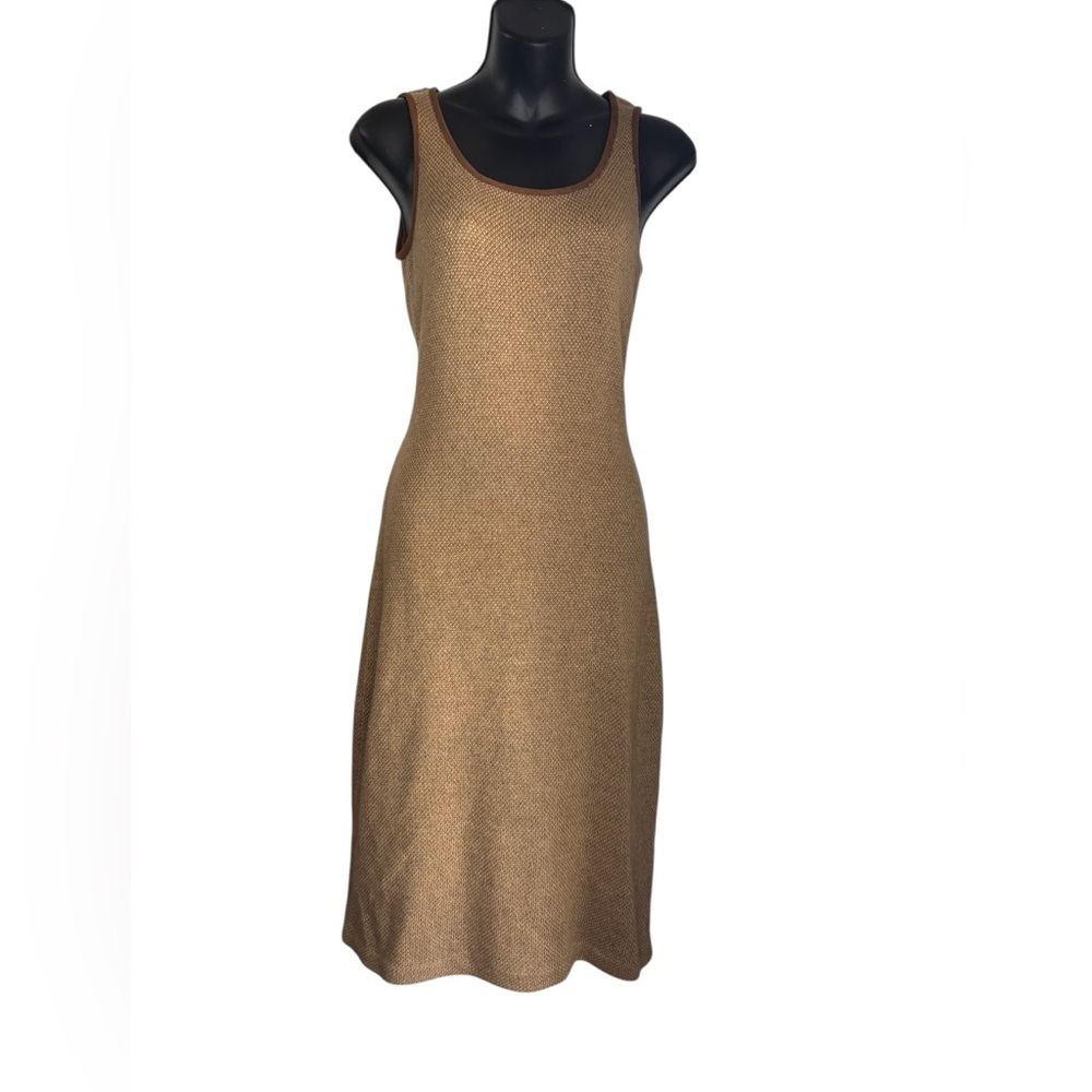Ralph Lauren women’s brown midi maxi linen cotton mix dress sz small preloved